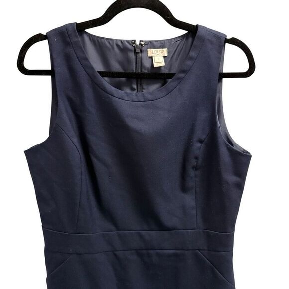 J Crew navy fully lined shift sheath dress size 10 - Picture 2 of 4